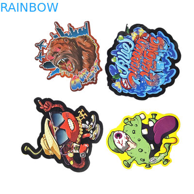 कस्टम विशेष आकार की ज़िपर पैकेजिंग नरम स्पर्श सीबीडी बाल सबूत 3.5g अनियमित मरने कट प्लास्टिक बैग