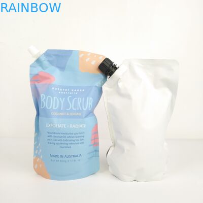 स्टैंड अप बॉडी स्क्रब बैग के लिए चांदी की पन्नी के साथ औद्योगिक खाद्य पैकेजिंग