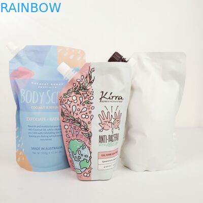 स्टैंड अप बॉडी स्क्रब बैग के लिए चांदी की पन्नी के साथ औद्योगिक खाद्य पैकेजिंग