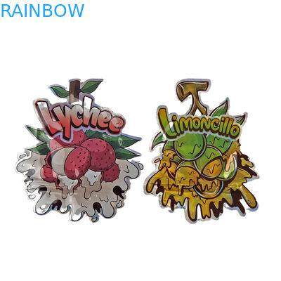 अनियमित आकार के पैकेजिंग बैग होलोग्राफिक पन्नी मरम्मत बैग विशेष आकार के ज़िपलॉक प्लास्टिक Mylar 3.5g मरम्मत बैग