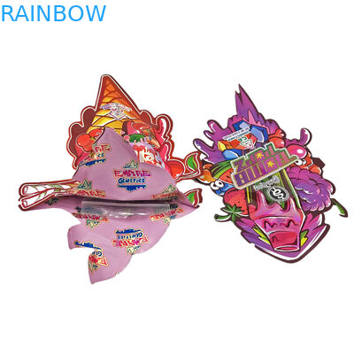 अनियमित आकार के पैकेजिंग बैग होलोग्राफिक पन्नी मरम्मत बैग विशेष आकार के ज़िपलॉक प्लास्टिक Mylar 3.5g मरम्मत बैग