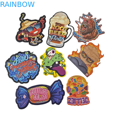 कस्टम लोगो मुद्रित डाई कट ज़िपलॉक बैग छोटे स्टैंड अप थैला 3.5g खाद्य ग्रेड पैकेजिंग जिपर के साथ गंध प्रूफ Mylar Ba