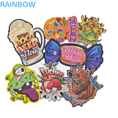 कस्टम लोगो मुद्रित डाई कट ज़िपलॉक बैग छोटे स्टैंड अप थैला 3.5g खाद्य ग्रेड पैकेजिंग जिपर के साथ गंध प्रूफ Mylar Ba