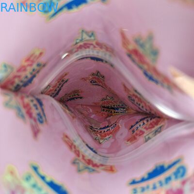 कस्टम मैट लोगो फिर से बंद करने योग्य प्लास्टिक के आकार की थैली गंध प्रूफ डाई कट ज़िपलॉक 3.5 मीलर बैग्स फॉर कैंडी