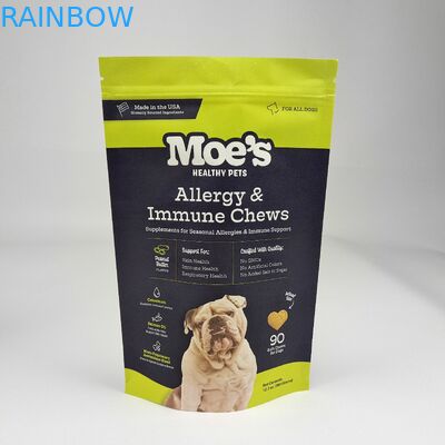 कस्टम मुद्रित खाद्य पैकेजिंग बैग गंध प्रतिरोधी ज़िपलॉक क्राफ्ट पेपर जिप और खिड़की के साथ खड़े हों