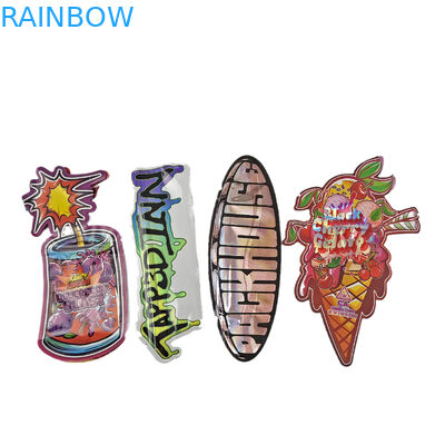 3.5g 7g कस्टम मुद्रित विशेष डाई कट अनियमित आकार के मायलर बैग जिपर स्नैक पैकेजिंग के साथ गंध सबूत मायलर बैग