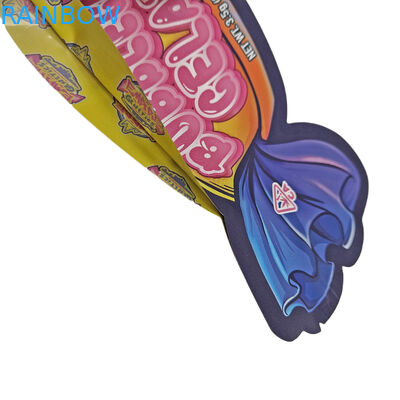 कस्टम मुद्रित 3.5 ग्राम कुकी कैंडी स्नैक विशेष आकार के ज़िपलॉक प्लास्टिक बैग गंध प्रतिरोधी डाई कट मायलर बैग