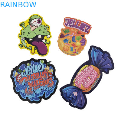 कस्टम डाई कट प्लास्टिक मुद्रित लोगो गंध सबूत 3.5 खाद्य खाद्य पैकेजिंग ज़िपलॉक खाद्य स्नैक मायलर बैग