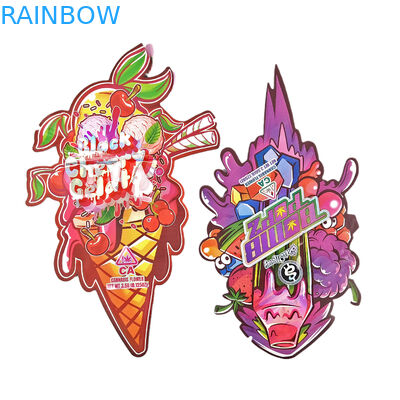 कस्टम डाई कट प्लास्टिक मुद्रित लोगो गंध सबूत 3.5 खाद्य खाद्य पैकेजिंग ज़िपलॉक खाद्य स्नैक मायलर बैग