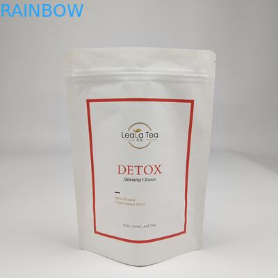 अनुकूलित निः शुल्क नमूना कस्टम लोगो सभी आकार इको व्हाइट क्राफ्ट पेपर स्टैंड अप पाउच बैग चाय के लिए अखरोट कॉफी