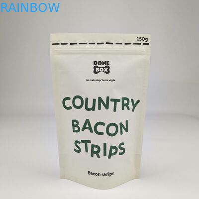 अनुकूलित निः शुल्क नमूना कस्टम लोगो सभी आकार इको व्हाइट क्राफ्ट पेपर स्टैंड अप पाउच बैग चाय के लिए अखरोट कॉफी