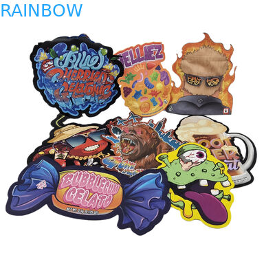 3.5g कस्टम मुद्रित मायलर बैग अनियमित आकार के डाई कट ज़िपलॉक बैग पैकेजिंग बैग स्नैक कुकी कैंडी के लिए