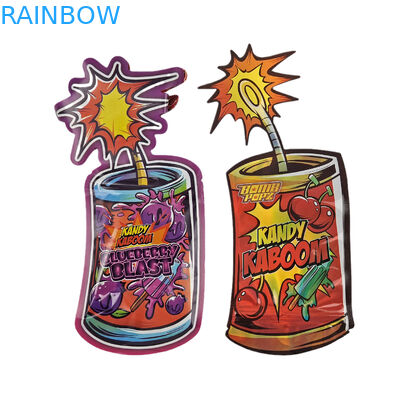 उच्च गुणवत्ता कस्टम लोगो विशेष आकार गंध प्रतिरोधी ज़िपलॉक अनियमित अद्वितीय मरने कट 3.5g कुकी कैंडी के लिए Mylar बैग