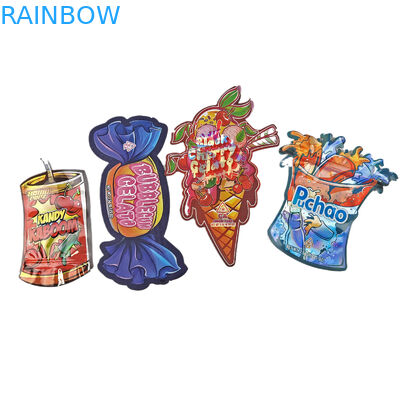 थोक 3.5g कस्टम डाई कट ज़िपलॉक बैग खाद्य पैकेजिंग के लिए गंध सबूत आकार खाद्य पैकेज खाद्य Mylar बैग