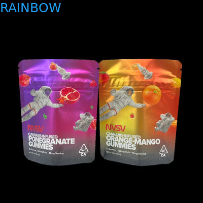 3.5 ग्राम प्लास्टिक की थैलियाँ पैकेजिंग कस्टम लेबल मुद्रित सीबीडी कुकीज़ पुनः बंद करने योग्य k