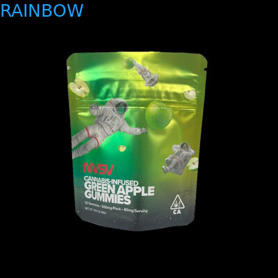 3.5 ग्राम प्लास्टिक की थैलियाँ पैकेजिंग कस्टम लेबल मुद्रित सीबीडी कुकीज़ पुनः बंद करने योग्य k