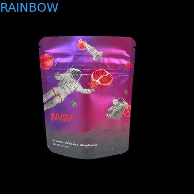 3.5 ग्राम प्लास्टिक की थैलियाँ पैकेजिंग कस्टम लेबल मुद्रित सीबीडी कुकीज़ पुनः बंद करने योग्य k