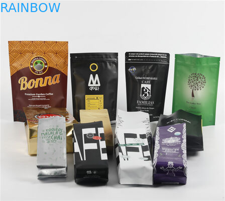 कस्टम फूड ग्रेड गंध प्रतिरोधी एल्यूमीनियम गसेट पैकेजिंग बैग 250G 500G 1KG के लिए कॉफी बीन्स के लिए
