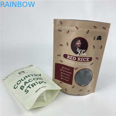 गुणवत्ता आश्वासन जिपर के साथ स्टैंड अप एल्यूमीनियम पन्नी बैग खाद्य स्नैक पैकेजिंग बैग