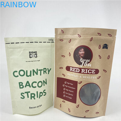 गुणवत्ता आश्वासन जिपर के साथ स्टैंड अप एल्यूमीनियम पन्नी बैग खाद्य स्नैक पैकेजिंग बैग