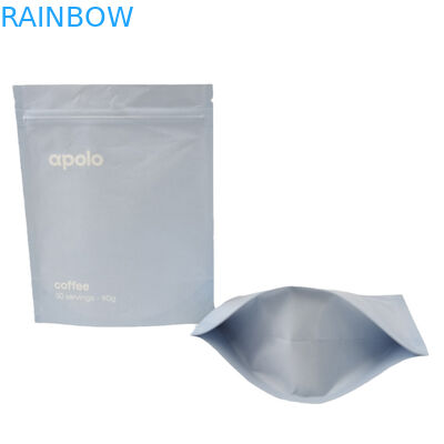 कस्टम मुद्रित क्राफ्ट पेपर स्टैंड अप ज़िपर बैग कॉफी बीन्स पाउडर के लिए रीसेलेबल मायलर बैग