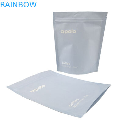 कस्टम मुद्रित क्राफ्ट पेपर स्टैंड अप ज़िपर बैग कॉफी बीन्स पाउडर के लिए रीसेलेबल मायलर बैग