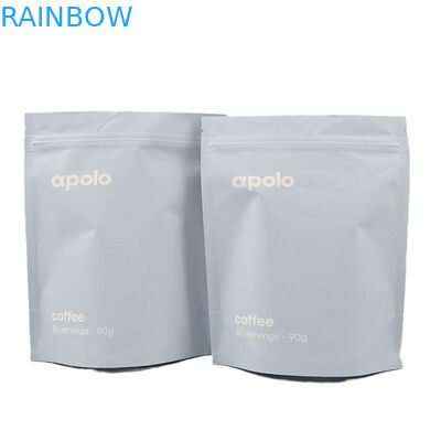 कस्टम मुद्रित क्राफ्ट पेपर स्टैंड अप ज़िपर बैग कॉफी बीन्स पाउडर के लिए रीसेलेबल मायलर बैग