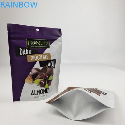 अनुकूलित लोगो डिजिटल मुद्रण प्लास्टिक ज़िप लॉक फ्लैट बैग के साथ एल्यूमीनियम पन्नी बैग के लिए कैंडी बैग