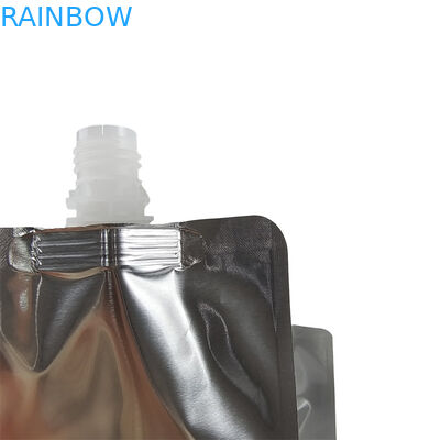 कस्टम पुनः प्रयोज्य स्टैंड अप प्लास्टिक स्पूट पाउच के लिए तरल रस डिजिटल प्रिंट स्टैंड अप एल्यूमीनियम पन्नी स्पूट पाउच