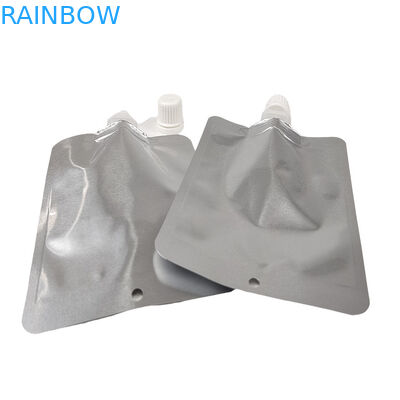 कस्टम पुनः प्रयोज्य स्टैंड अप प्लास्टिक स्पूट पाउच के लिए तरल रस डिजिटल प्रिंट स्टैंड अप एल्यूमीनियम पन्नी स्पूट पाउच