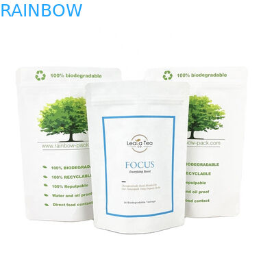 पर्यावरण के अनुकूल अनुकूलित लोगो 100 ग्राम 250 ग्राम चाय कॉफी बैग पैकेजिंग बैग पुनर्नवीनीकरण योग्य क्राफ्ट पेपर स्टैंड अप बैग