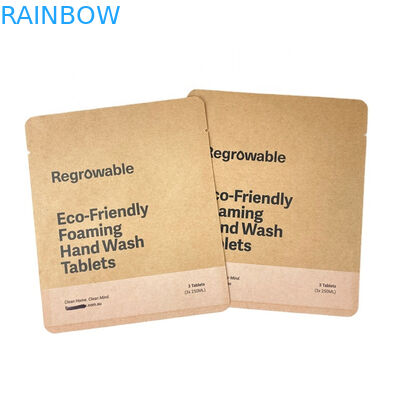 अनुकूलित लोगो 100% बायोडिग्रेडेबल क्राफ्ट पेपर खाद्य पाउडर के लिए पुनः बंद बैग खाद्य नट्स पैकेजिंग खाली स्लिम चाय बैग