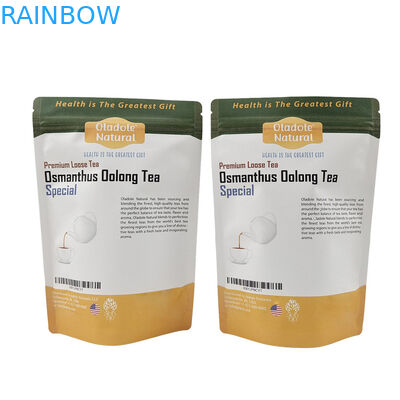 पालतू भोजन के लिए कस्टम मुद्रित बायोडिग्रेडेबल स्टैंड अप क्राफ्ट पेपर बैग लोगो के साथ फिर से बंद करने योग्य गंध प्रूफ बैग