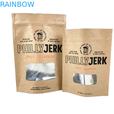 खाद्य ग्रेड मैंगो पाउडर के लिए क्राफ्ट पेपर बैग खाद्य पदार्थ कुकी नट्स पालतू भोजन पर्यावरण के अनुकूल चाय छोड़ें गंध प्रतिरोधी पेपर बैग