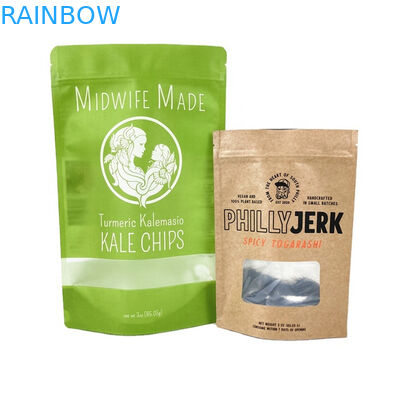 पर्यावरण के अनुकूल अनुकूलित लोगो 100 ग्राम 250 ग्राम क्राफ्ट पेपर चाय कॉफी अखरोट पाउडर बैग पुनर्नवीनीकरण योग्य क्राफ्ट पेपर बैग