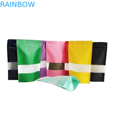 पर्यावरण के अनुकूल अनुकूलित लोगो 100 ग्राम 250 ग्राम क्राफ्ट पेपर चाय कॉफी अखरोट पाउडर बैग पुनर्नवीनीकरण योग्य क्राफ्ट पेपर बैग