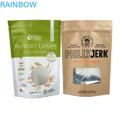 खाद्य ग्रेड मैंगो पाउडर के लिए क्राफ्ट पेपर बैग खाद्य पदार्थ कुकी नट्स पालतू भोजन पर्यावरण के अनुकूल चाय छोड़ें गंध प्रतिरोधी पेपर बैग