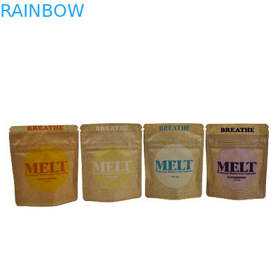 कस्टम मुद्रित कॉफी ढीली चाय नमूना थैली 8x8 सेमी क्राफ्ट पेपर बैग पुनर्नवीनीकरण योग्य क्राफ्ट पेपर बैग अनुकूलित