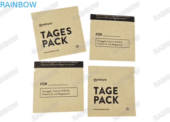 कस्टम बायोडिग्रेडेबल खाली चाय थैली तीन पक्षीय गर्मी सील चाय कॉफी पैकेजिंग बैग क्राफ्ट पेपर टैबलेट पैकेजिंग बैग