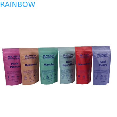 डिजिटल मुद्रित मायलर बैग गंध प्रतिरोधी कॉफी पाउडर पैकेजिंग स्टैंड अप ज़िप लॉक बैग के साथ एल्यूमीनियम पन्नी