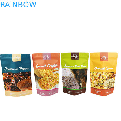 मैट समाप्त 250 ग्राम मसाला पैकेजिंग के लिए प्लास्टिक बैग खाद्य ग्रेड मसाला बैग