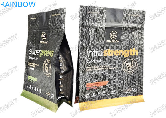 कस्टम फ्लैट बॉटम कॉफी बीन्स एल्यूमीनियम पन्नी वाल्व और ज़िपर के साथ कॉफी पैकेजिंग बैग