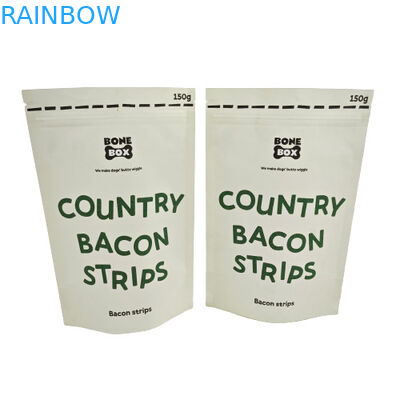 कॉस्मेटिक पाउडर पैक के लिए पुनः बंद करने योग्य ज़िपर के साथ पर्यावरण के अनुकूल कंपोस्टेबल क्राफ्ट बैग