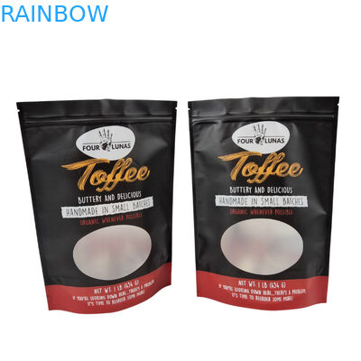 आंसू नाच विशेषता पारदर्शी डिजाइन और ज़िपर बंद के साथ पालतू भोजन बैग