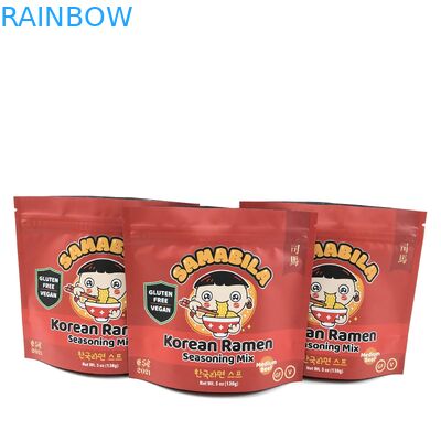 जिपर क्लोजर सिस्टम के साथ खड़े बैग के लिए जड़ी बूटी धूप पैकेजिंग कास्टिंग