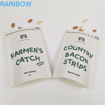 कस्टम डिजिटल प्रिंटिंग स्टैंड अप ज़िपर बैग गंध प्रतिरोधी क्राफ्ट पेपर बैग कस्टम प्रिंटिंग बायोडिग्रेडेबल पेपर बैग