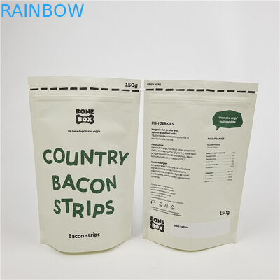 कस्टम डिजिटल प्रिंटिंग स्टैंड अप ज़िपर बैग गंध प्रतिरोधी क्राफ्ट पेपर बैग कस्टम प्रिंटिंग बायोडिग्रेडेबल पेपर बैग