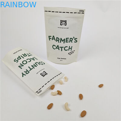 कस्टम डिजिटल प्रिंटिंग स्टैंड अप ज़िपर बैग गंध प्रतिरोधी क्राफ्ट पेपर बैग कस्टम प्रिंटिंग बायोडिग्रेडेबल पेपर बैग