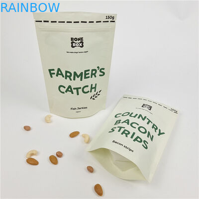 कस्टम डिजिटल प्रिंटिंग स्टैंड अप ज़िपर बैग गंध प्रतिरोधी क्राफ्ट पेपर बैग कस्टम प्रिंटिंग बायोडिग्रेडेबल पेपर बैग