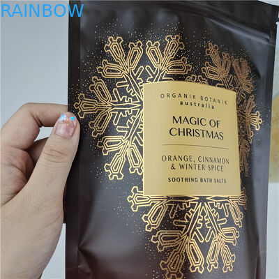 फैशन पैक उच्च गुणवत्ता पुनः बंद करने योग्य आसान आंसू लाइन मायलर पाउच स्नान नमक पैकेजिंग बैग